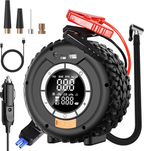 Jumper + compresor de aire, luz LED, 8000A 150PSI cables de batería ,(todo a gas/10L diesel)