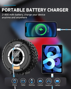 Jumper + compresor de aire, luz LED, 8000A 150PSI cables de batería ,(todo a gas/10L diesel)