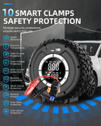 Jumper + compresor de aire, luz LED, 8000A 150PSI cables de batería ,(todo a gas/10L diesel)