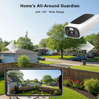 Cámaras de seguridad solares de exteriores, 2K, grabación de movimiento PIR/AI, impermeable IP66, visión nocturna