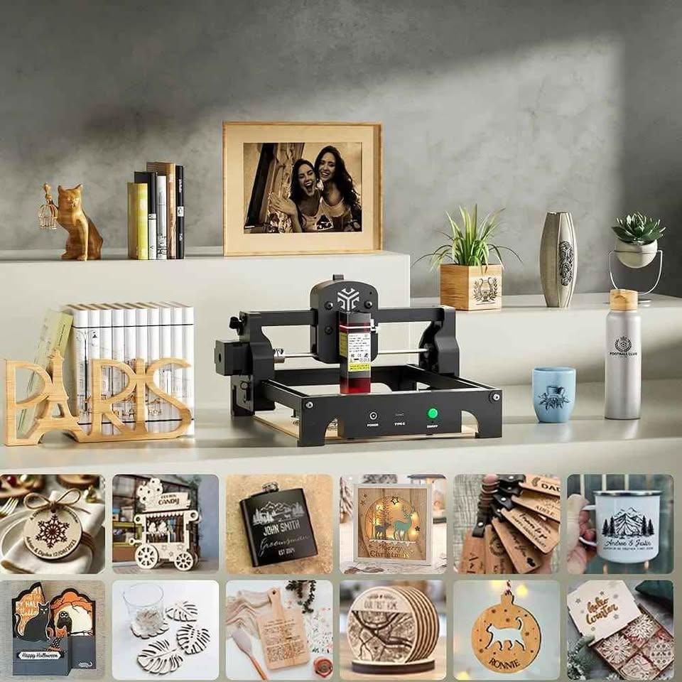 Grabadora Corte láser 2.5W madera, acrílico, aluminio, cuero, PCB. Acmer Grabado