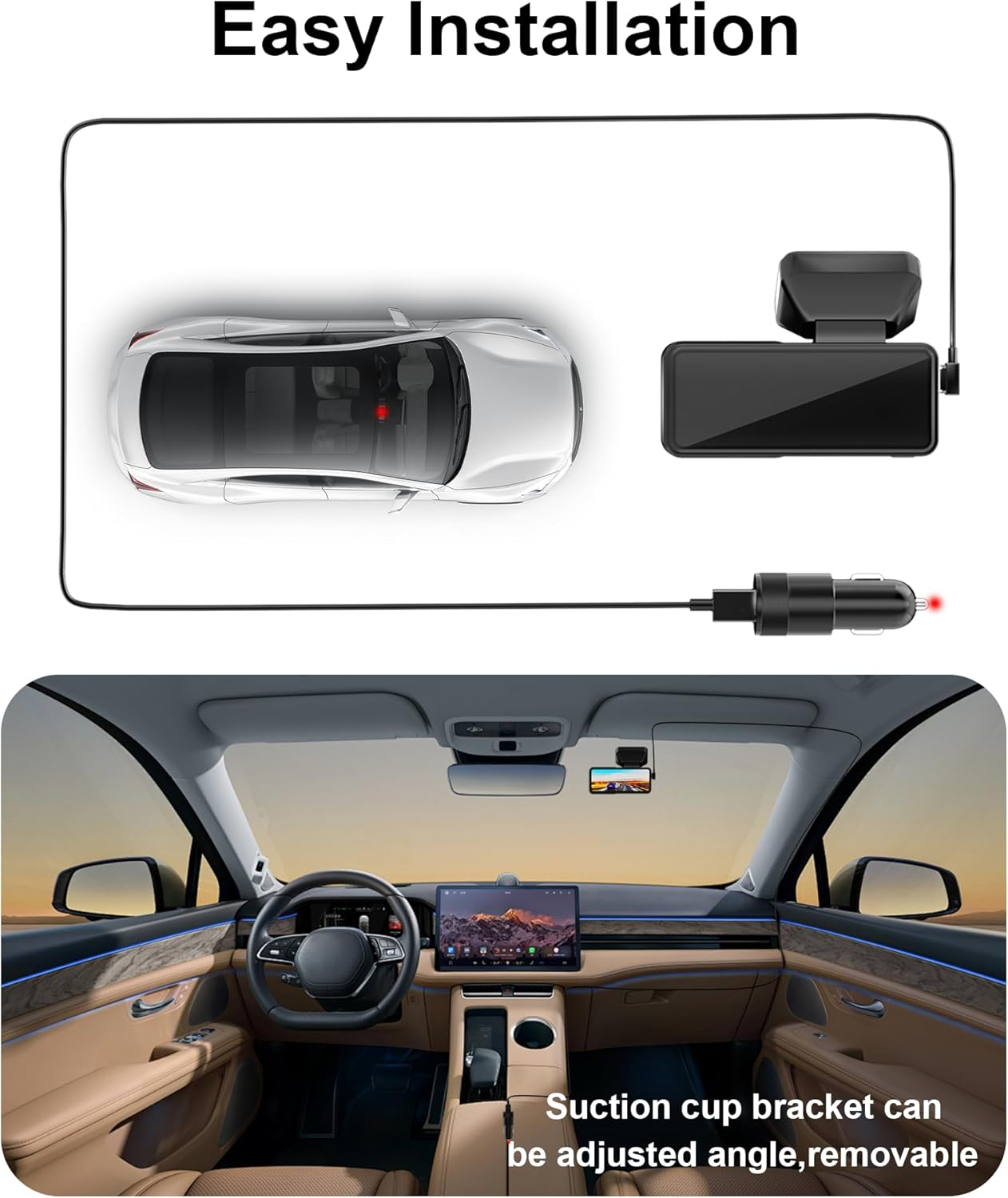 Dash cam 4K Ultra HD, cámara frontal para automóviles con GPS incorporado, WiFi de 5.8GHz, control por APP, pantalla IPS de 3.2", visión nocturna, gran angular, WDR, modo de estacionamiento