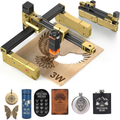 Artilume Grabador láser 3W portátil cortador 20cm x 15cm, madera, cuero, PCB, láser plegable